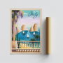 Wallity Póster A3 Italy - 1960, Pôster Decorativo 29,7 x 42 cm, Acabado Satinado 100% Mate para Salón u Oficina